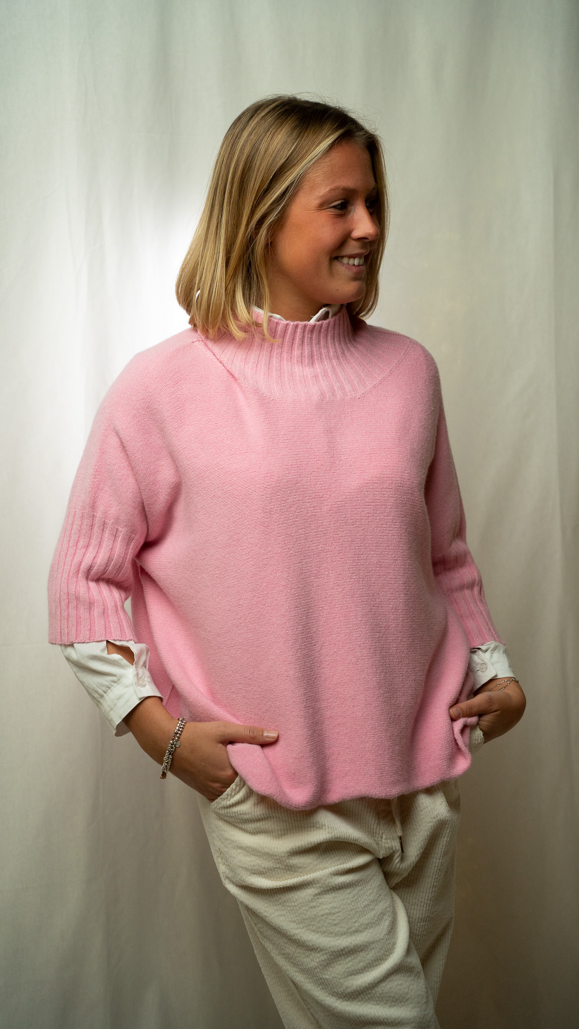 Pull Col Montant Manches Coudes CHANELLE - junefivesixteen