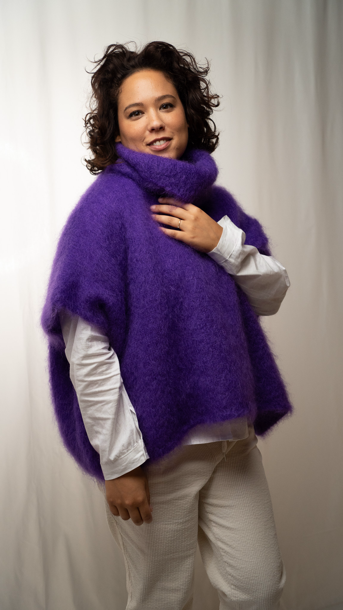 Mohair Turtleneck Sweater ¾ Sleeves SAVANA